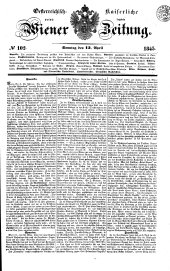 Wiener Zeitung 18450413 Seite: 1