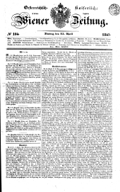 Wiener Zeitung 18450415 Seite: 1