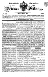 Wiener Zeitung 18450505 Seite: 1