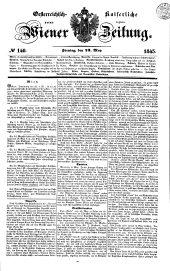 Wiener Zeitung 18450523 Seite: 1