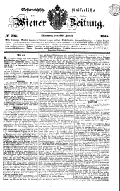 Wiener Zeitung 18450730 Seite: 1