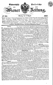 Wiener Zeitung 18450804 Seite: 1