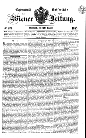 Wiener Zeitung 18450820 Seite: 1