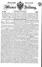 Wiener Zeitung 18450828 Seite: 1