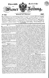 Wiener Zeitung 18450903 Seite: 1