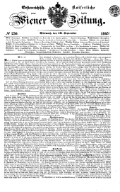 Wiener Zeitung 18450910 Seite: 1