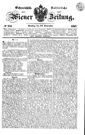 Wiener Zeitung 18450913 Seite: 1