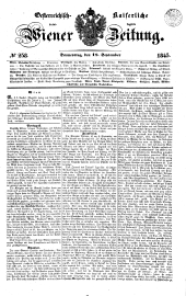 Wiener Zeitung 18450918 Seite: 1