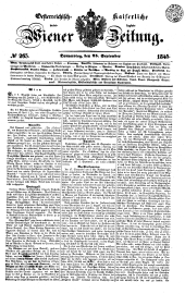 Wiener Zeitung 18450925 Seite: 1