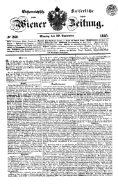 Wiener Zeitung 18450929 Seite: 1