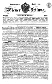 Wiener Zeitung 18450930 Seite: 1