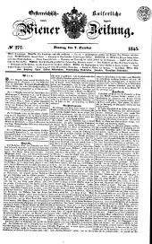 Wiener Zeitung 18451007 Seite: 1