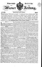 Wiener Zeitung 18451009 Seite: 1