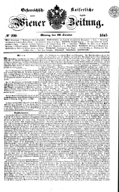 Wiener Zeitung 18451020 Seite: 1