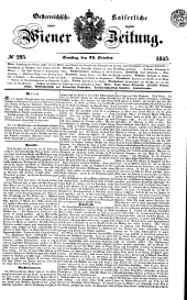 Wiener Zeitung 18451025 Seite: 1