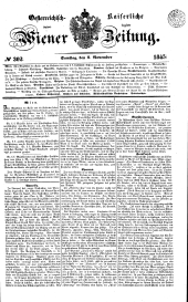 Wiener Zeitung 18451101 Seite: 1