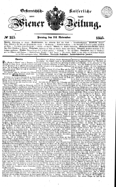 Wiener Zeitung 18451114 Seite: 1