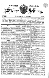 Wiener Zeitung 18451120 Seite: 1