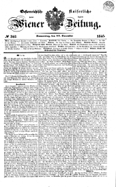 Wiener Zeitung 18451211 Seite: 1