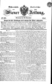 Wiener Zeitung 18451224 Seite: 1