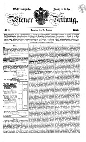 Wiener Zeitung 18460102 Seite: 1