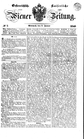 Wiener Zeitung 18460107 Seite: 1