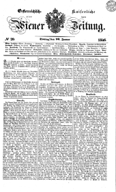 Wiener Zeitung 18460120 Seite: 1