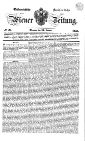 Wiener Zeitung 18460126 Seite: 1