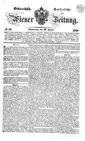 Wiener Zeitung 18460129 Seite: 1