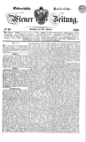 Wiener Zeitung 18460131 Seite: 1