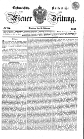Wiener Zeitung 18460203 Seite: 1