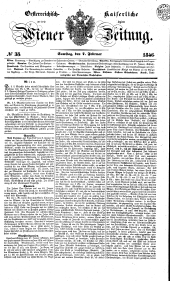 Wiener Zeitung 18460207 Seite: 1