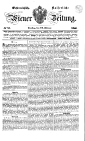 Wiener Zeitung 18460221 Seite: 1