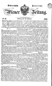 Wiener Zeitung 18460224 Seite: 1