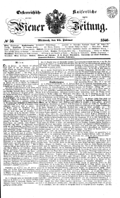 Wiener Zeitung 18460225 Seite: 1