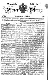 Wiener Zeitung 18460226 Seite: 1