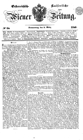 Wiener Zeitung 18460305 Seite: 1