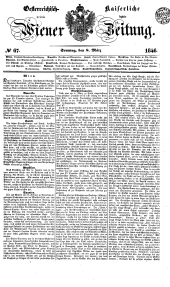 Wiener Zeitung 18460308 Seite: 1