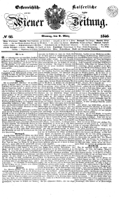 Wiener Zeitung 18460309 Seite: 1