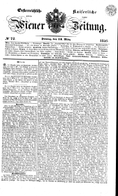 Wiener Zeitung 18460313 Seite: 1