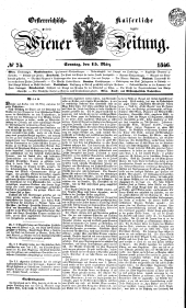 Wiener Zeitung 18460315 Seite: 1