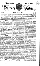 Wiener Zeitung 18460316 Seite: 1