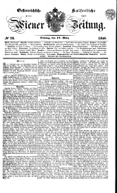 Wiener Zeitung 18460317 Seite: 1