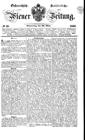 Wiener Zeitung 18460326 Seite: 1