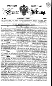 Wiener Zeitung 18460327 Seite: 1