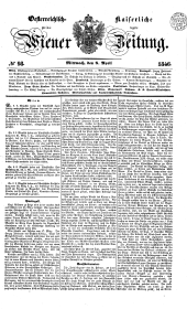 Wiener Zeitung 18460408 Seite: 1