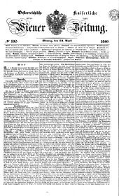 Wiener Zeitung 18460413 Seite: 1