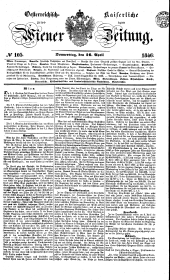 Wiener Zeitung 18460416 Seite: 1