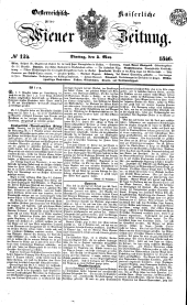 Wiener Zeitung 18460505 Seite: 1