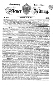 Wiener Zeitung 18460506 Seite: 1